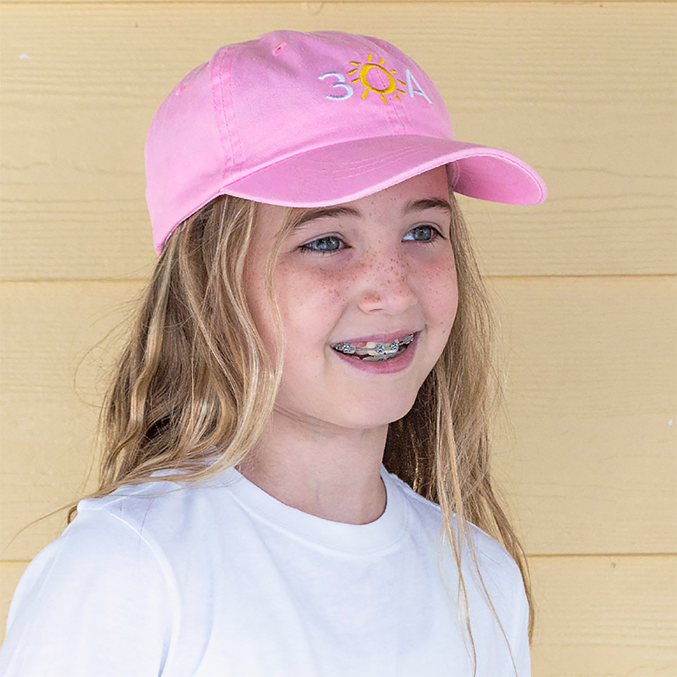 wholesaleinkedbrands: Kids Embroidered Hat - Pink