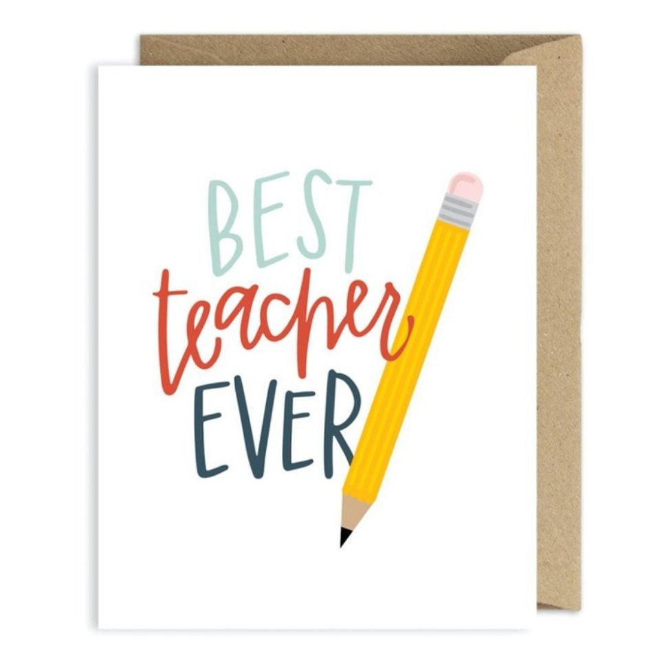 wholesaleinkedbrands: Best Teacher Ever Card