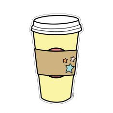 Coffee Cup Decal Sticker