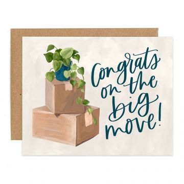 Congrats Moving Boxes Greeting Card