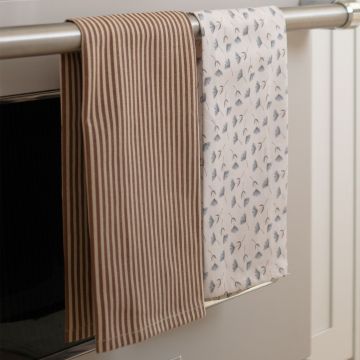 Kitchen Tea Towels - Stripes/Floral