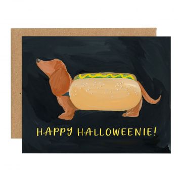 Happy Halloweenie Dog Greeting Card
