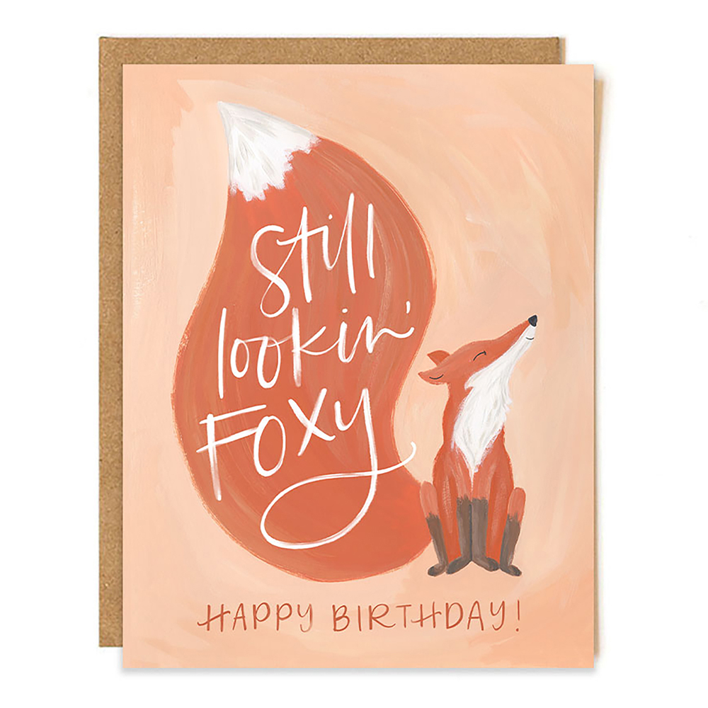 Wholesaleinkedbrands Foxy Birthday Greeting Card