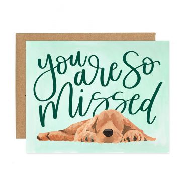 So Missed Dog Sympathy Greeting Card