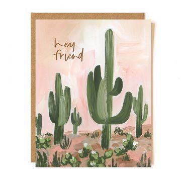 Hey Friend Cactus Greeting Card
