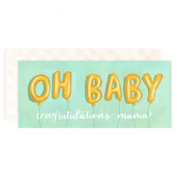 Oh Baby Balloons Greeting Card
