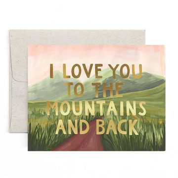Gold Mountains and Back Greeting Card