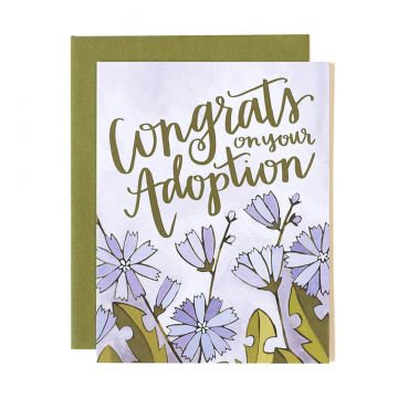Congrats Adoption Floral Greeting Card