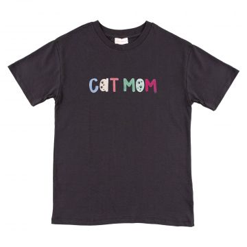 Cat Mom Callie Tee - Dark Gray
