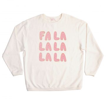 Fa La La Cookies Callie Corded Sweatshirt - Ivory