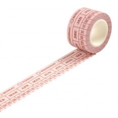 Wander Often Days & Months Washi Tape - Pink