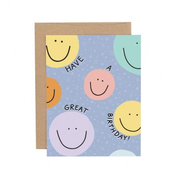Have A Great Birthday Smileys Greeting Card