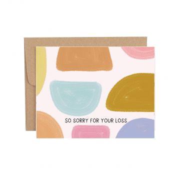 Sorry For Your Loss Half Circles Greeting Card