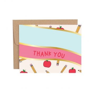 Thank You Teacher Wave Greeting Card