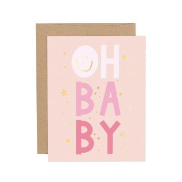 Oh Baby Pink Greeting Card