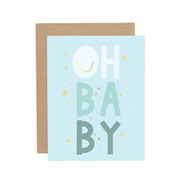 Oh Baby Blue Greeting Card