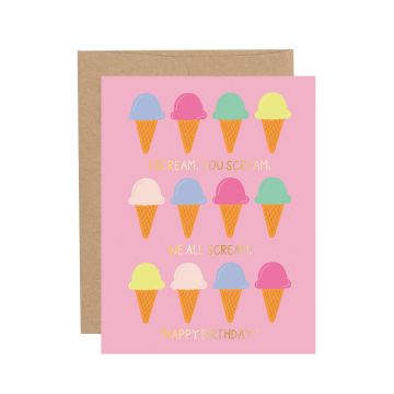 Ice Cream Birthday Greeting Card