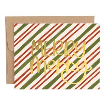 Candy Stripe Holiday Greeting Card