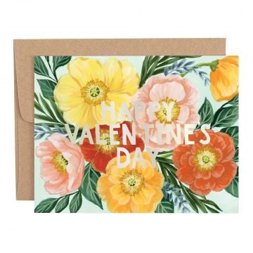 Valentine's Day Poppies Greeting Card