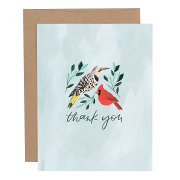Birds Thank You Greeting Card