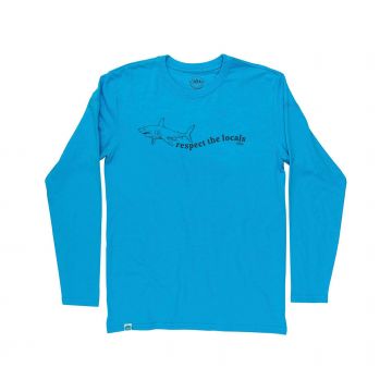 Respect The Locals Wave Long Sleeve Tee - 30A Blue