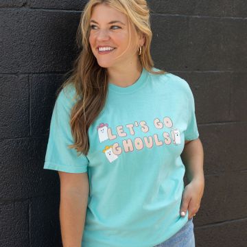 Let's Go Ghouls Tee - Chalky Mint