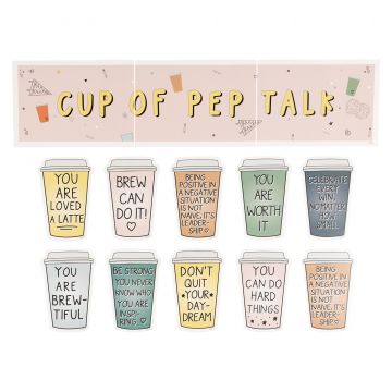 Cup of Pep Talk Bulletin Board Kit
