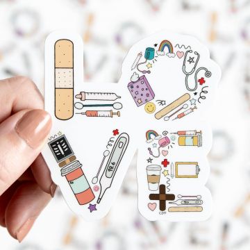 LOVE Healthcare Supplies Decal Sticker