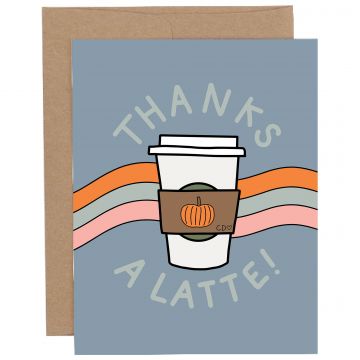 Thanks A Latte Greeting Card