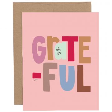 Oh So Grateful Thank You Greeting Card
