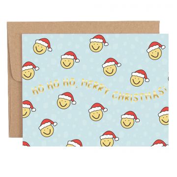 Santa Smileys Holiday Greeting Card