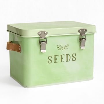 Green Thumb Tin Seed Storage Box
