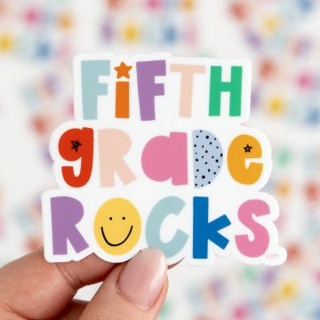 Fifth Grade Rocks Decal Sticker