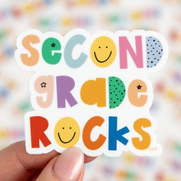 Second Grade Rocks Decal Sticker