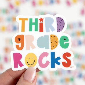 Third Grade Rocks Decal Sticker