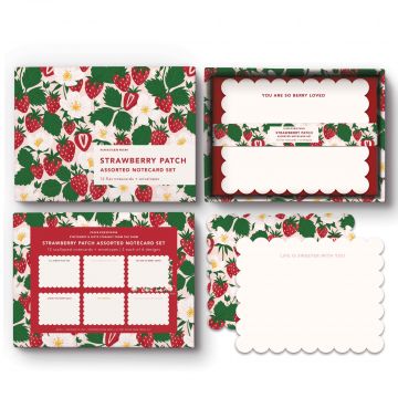 Strawberry Patch Assorted Notecard Set