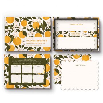 Orange Orchard Assorted Notecard Set