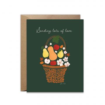 Sending Lots Of Love Fruit Garden Greeting Card