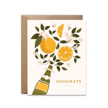 Congrats Orange Citrus Greeting Card
