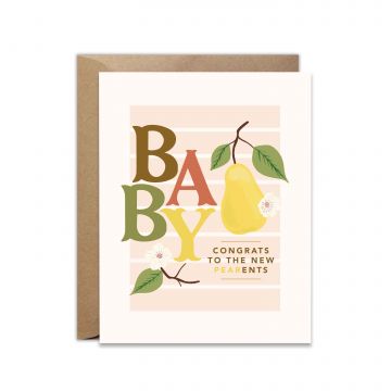 New Pearents Pear Greeting Card
