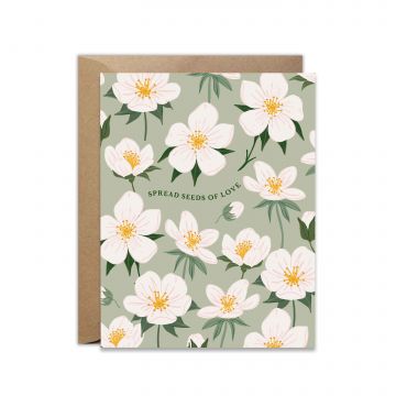 Spread Seeds of Love Flower Garden Greeting Card