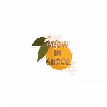 Grow in Grace Orange Decal sticker