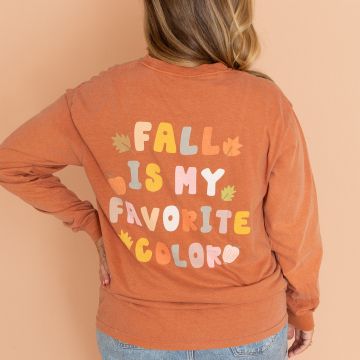 Fall Is My Favorite Color Long Sleeve Tee - Yam