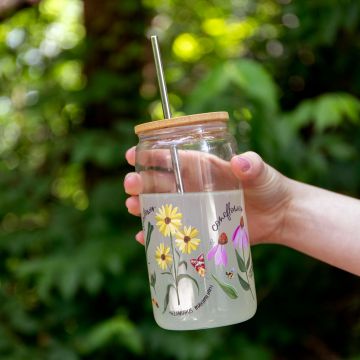 Wildflower Botanicals Glass Can