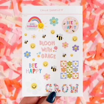 Bee Happy Sticker Sheet