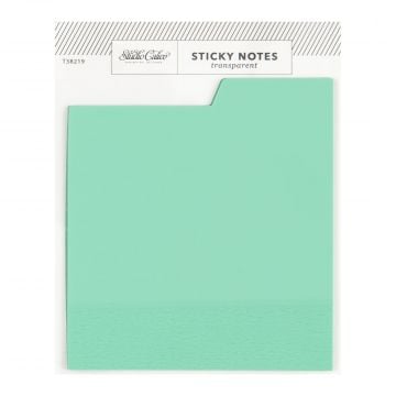 Tabbed Transparent Sticky Notes - Aqua