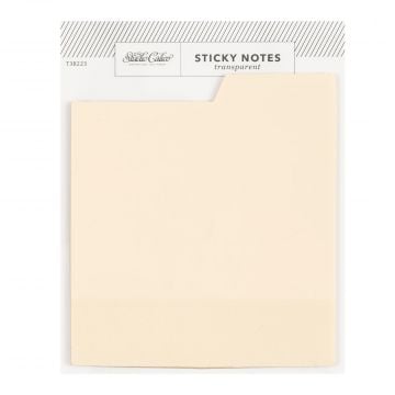 Tabbed Transparent Sticky Notes - Cream