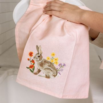 Wildflower Bunny Kitchen Towel