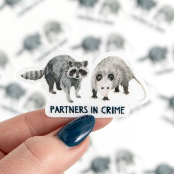 Partners In Crime Clear Decal Sticker