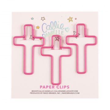 Pink Cross Paperclips
